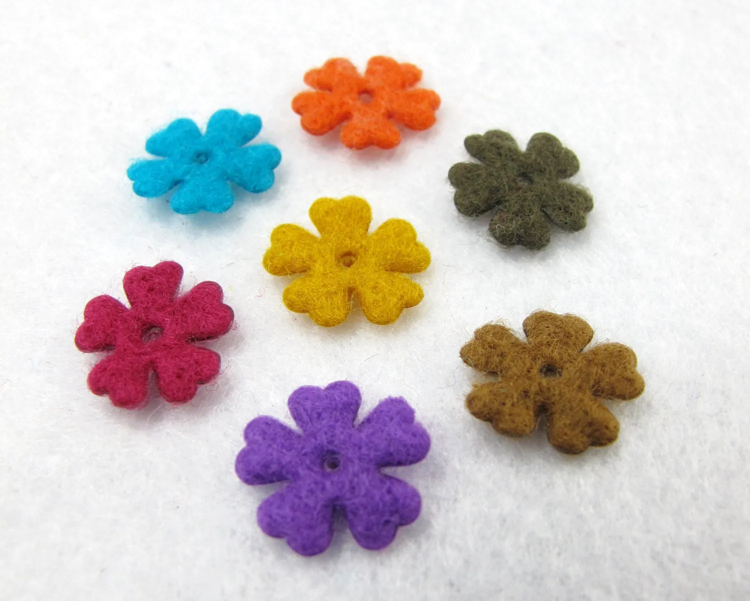 100 Pieces Mini Felt Flower Die Cut|Acrylic Felt|Scrapbook|Supply|Craft