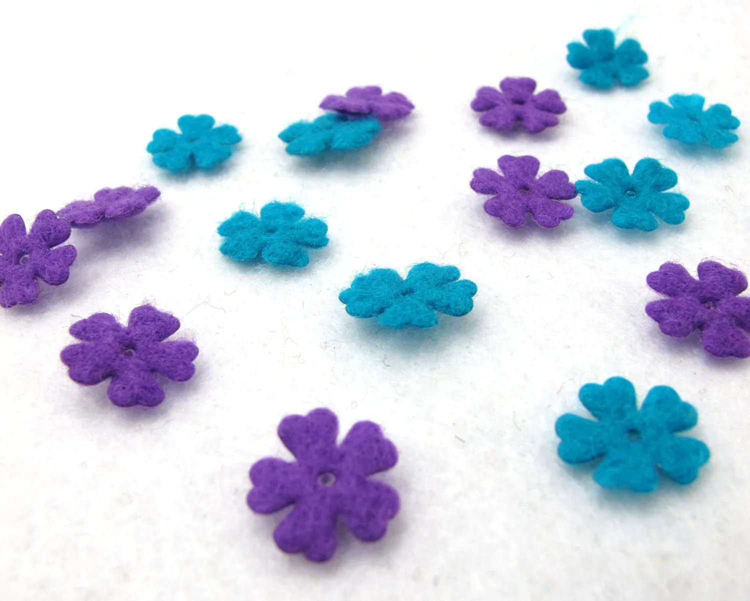 100 Pieces Mini Felt Flower Die Cut|Acrylic Felt|Scrapbook|Supply|Craft