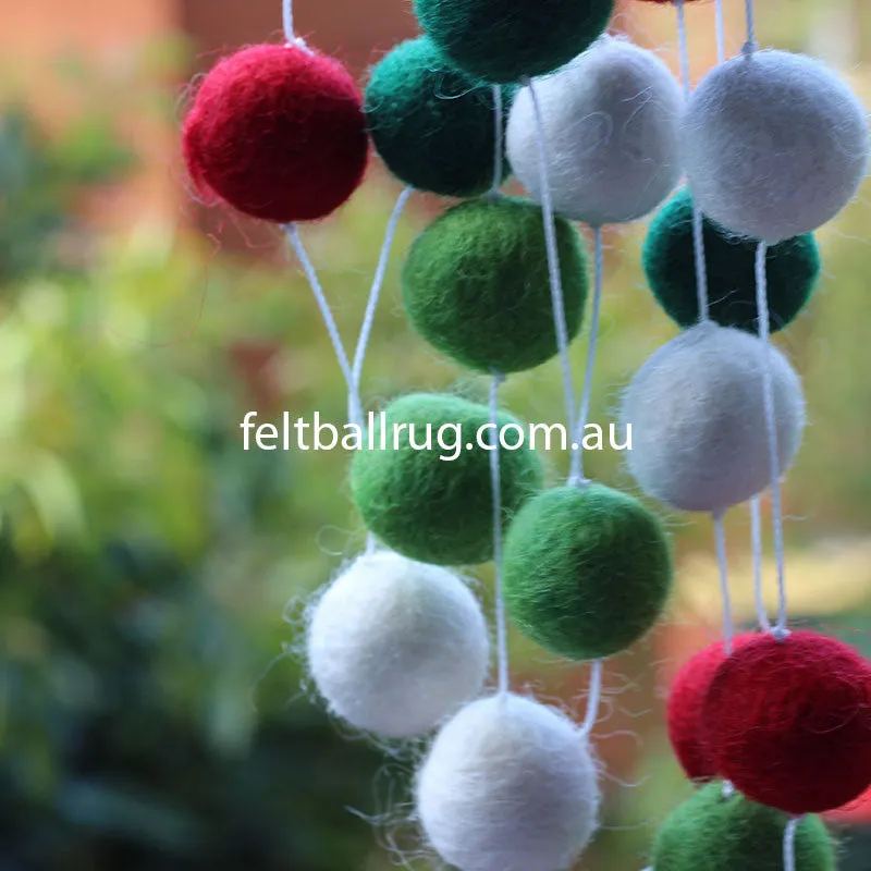 Felt Ball Christmas Garland