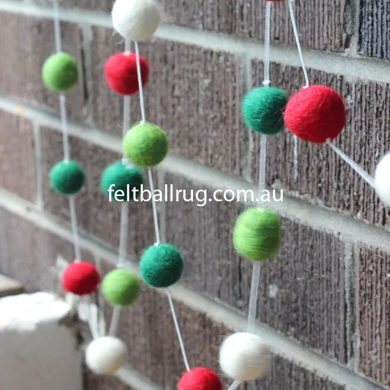 Felt Ball Christmas Garland