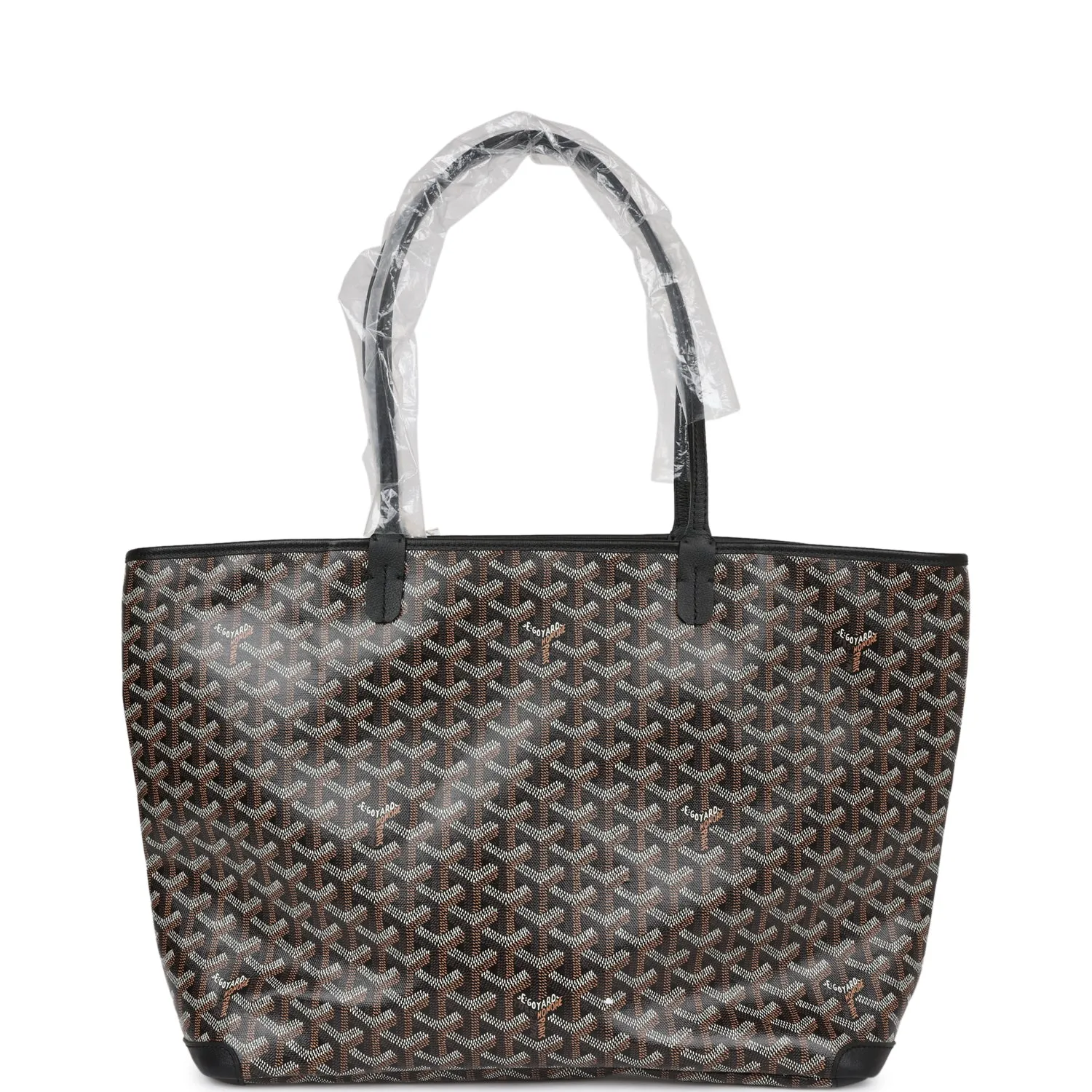 Goyard Goyardine Black Artois MM Tote Bag Silver Hardware