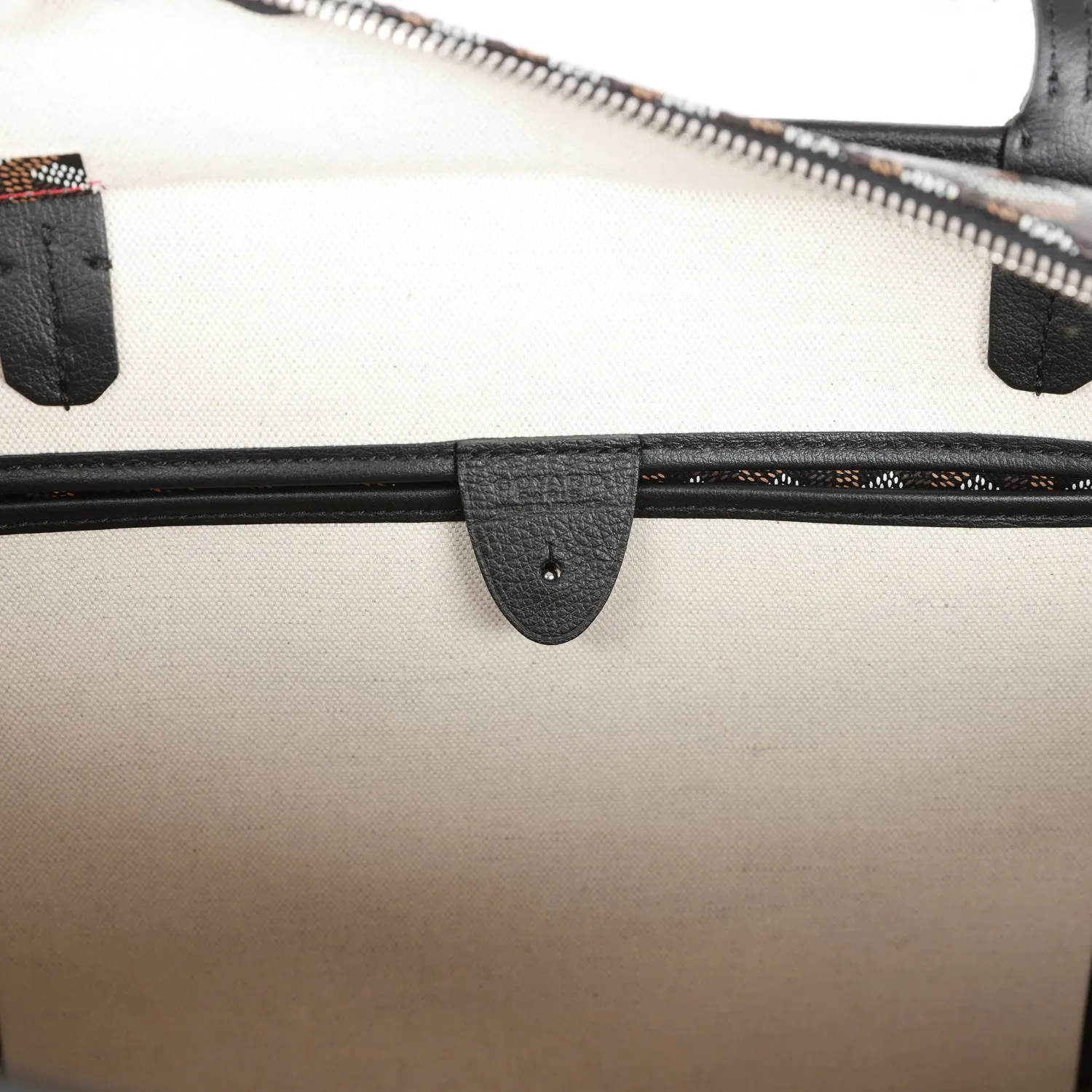 Goyard Goyardine Black Artois MM Tote Bag Silver Hardware