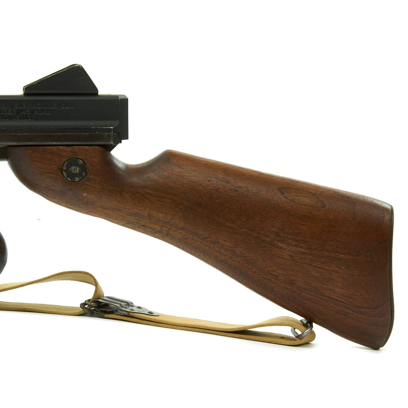 Original U.S. WWII Thompson M1A1 Display SMG with Paratrooper Drop Bag and Accessories