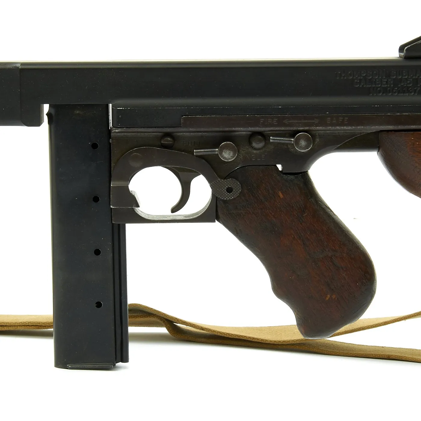 Original U.S. WWII Thompson M1A1 Display SMG with Paratrooper Drop Bag and Accessories