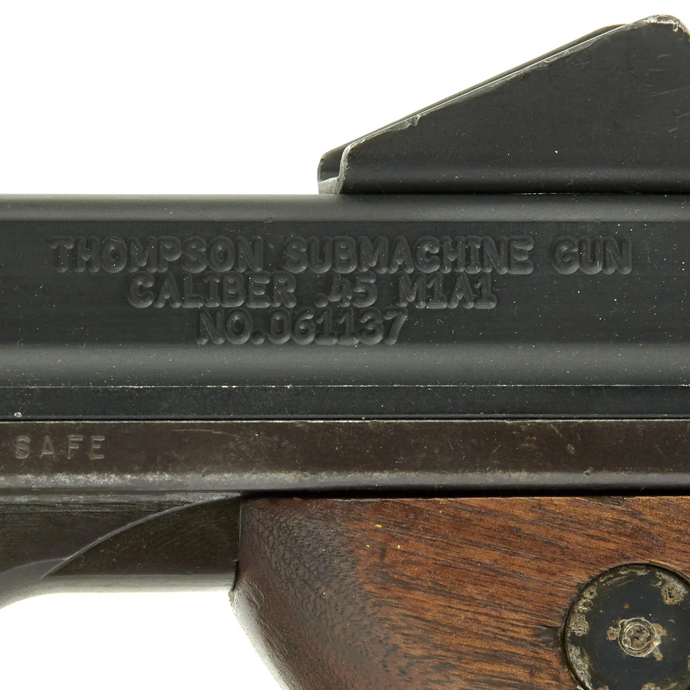 Original U.S. WWII Thompson M1A1 Display SMG with Paratrooper Drop Bag and Accessories