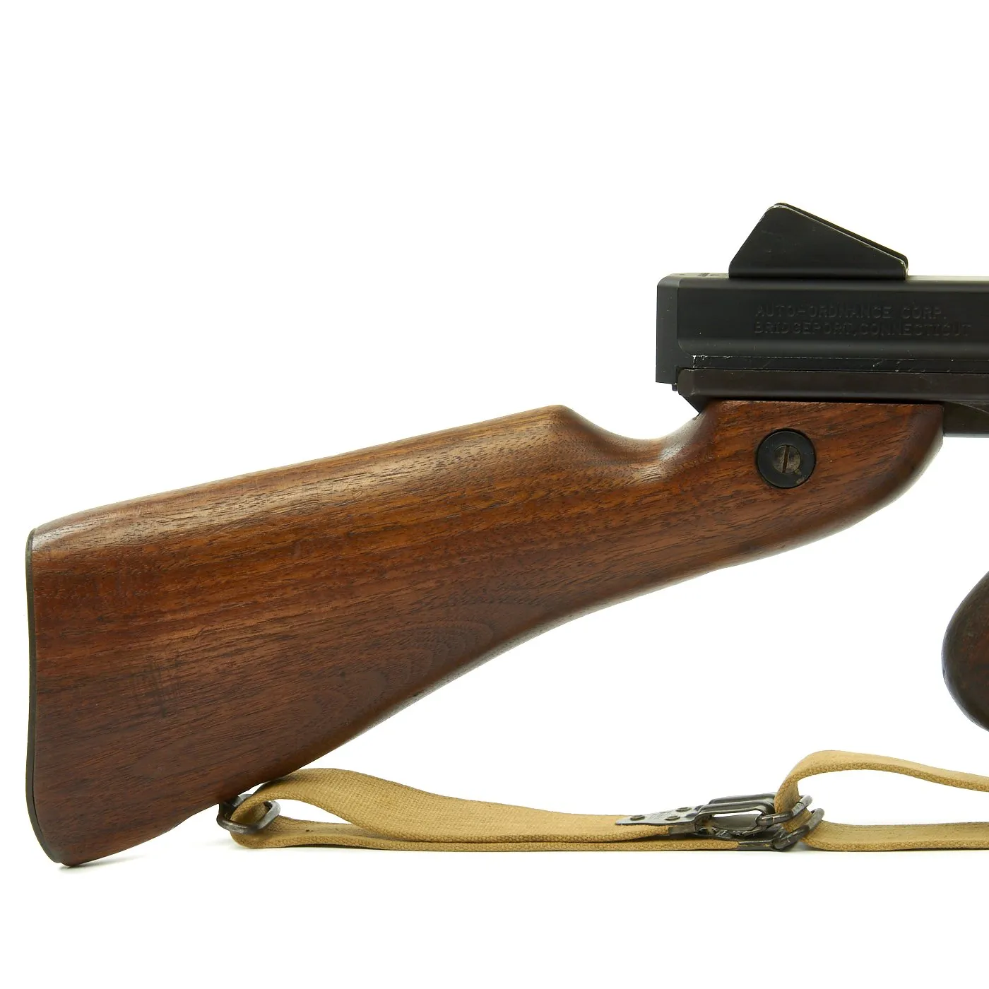 Original U.S. WWII Thompson M1A1 Display SMG with Paratrooper Drop Bag and Accessories