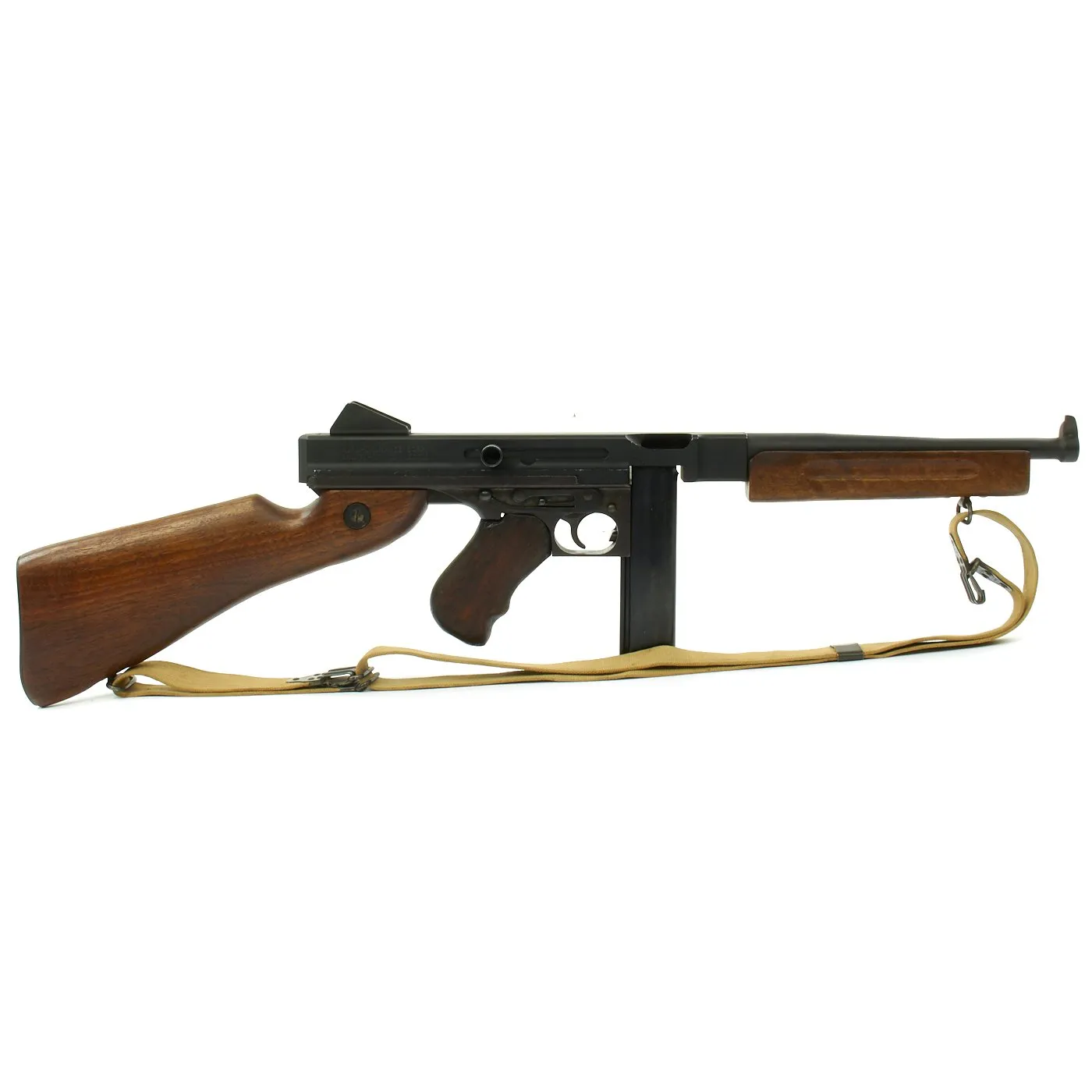 Original U.S. WWII Thompson M1A1 Display SMG with Paratrooper Drop Bag and Accessories