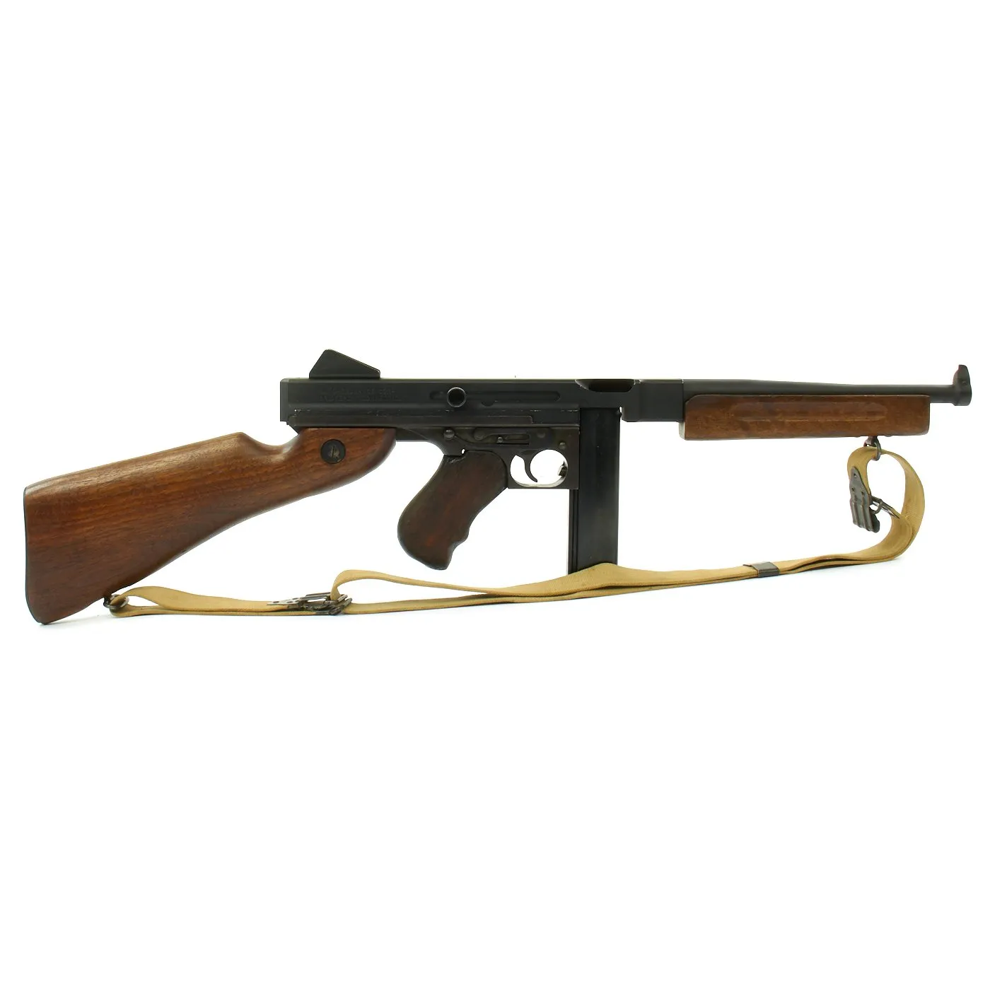 Original U.S. WWII Thompson M1A1 Display SMG with Paratrooper Drop Bag and Accessories