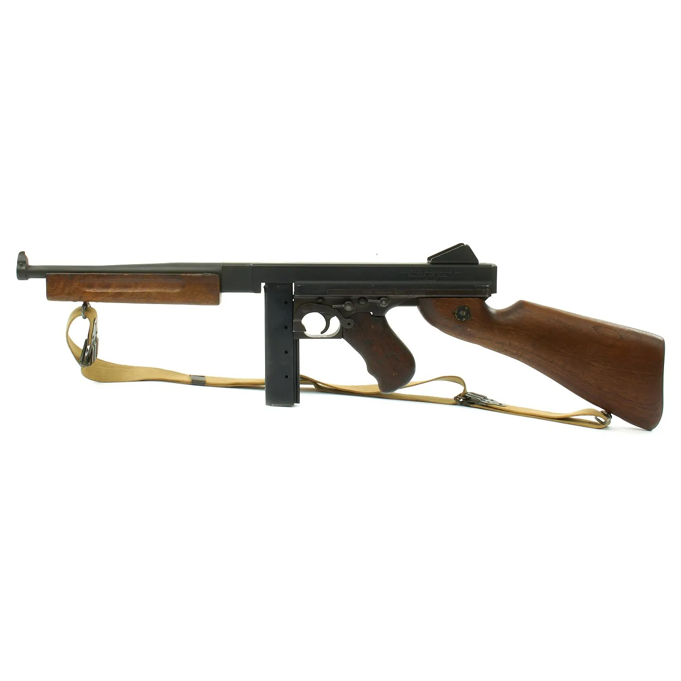 Original U.S. WWII Thompson M1A1 Display SMG with Paratrooper Drop Bag and Accessories