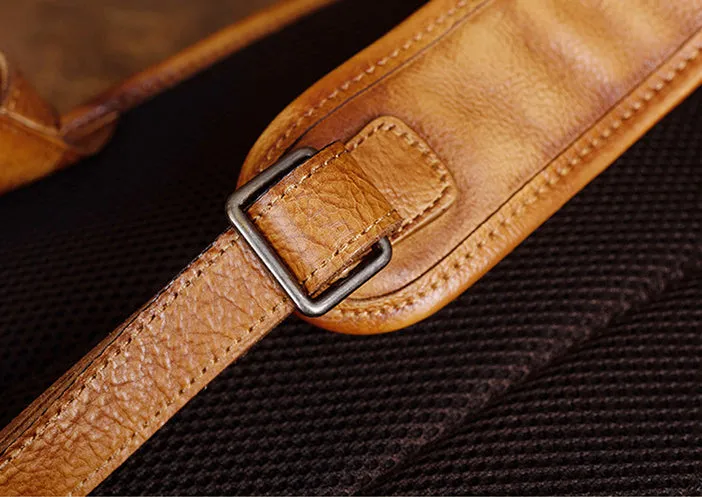 Vintage Ladies Genuine Leather Rucksack Uniform Shaped Backpack Purse For Women